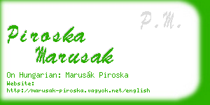 piroska marusak business card